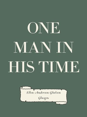 cover image of One Man in His Time